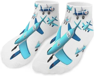 Airplane Socks Low Cut Ankle Short Sock Novelty Casual Invisible Liner Socks for Men Women