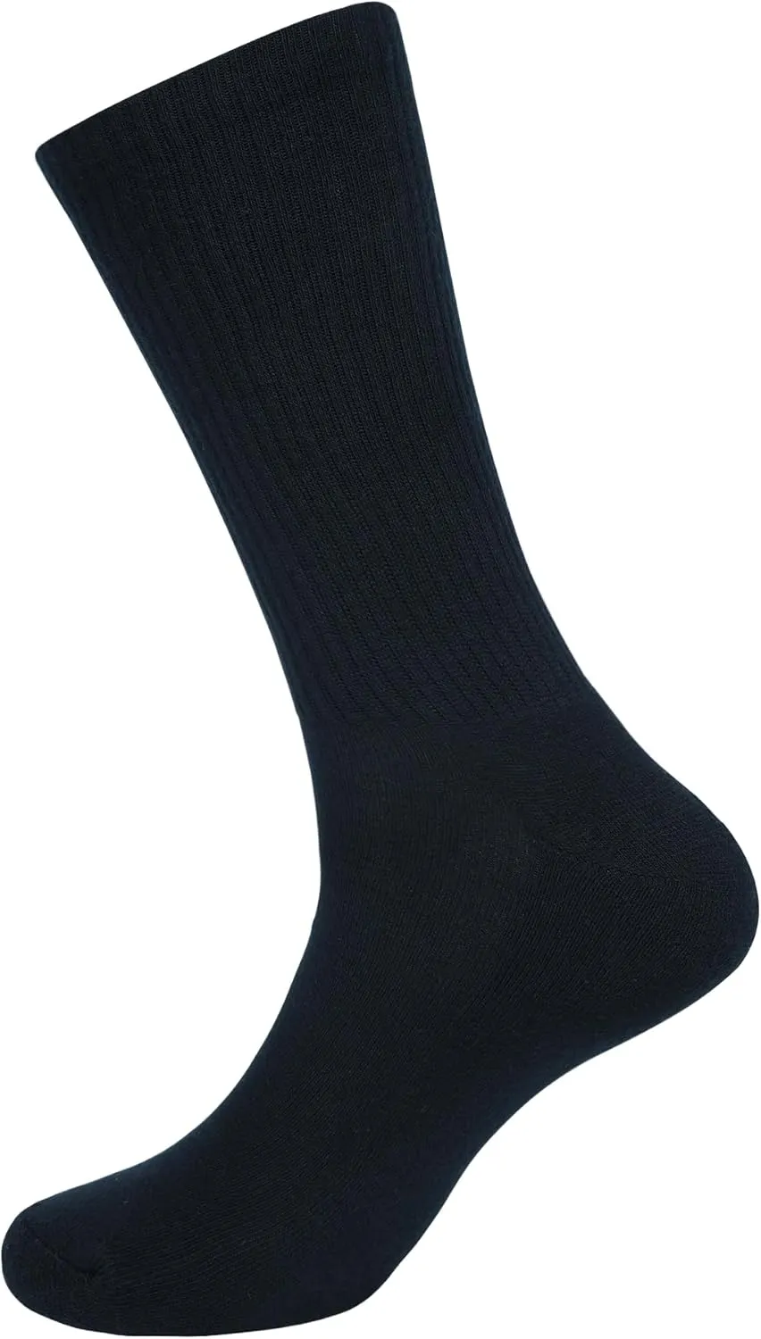 AJ DEZINES 4 Pack Mens Crew Socks Cushioned Athletic Sports Workout Moisture Wicking Socks