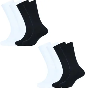 AJ DEZINES 4 Pack Mens Crew Socks Cushioned Athletic Sports Workout Moisture Wicking Socks