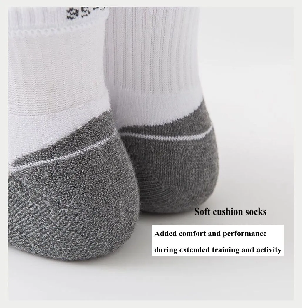 Ankle Athletic Running Socks Cushioned Breathable Low Cut Sports Tab Socks for Men and Women