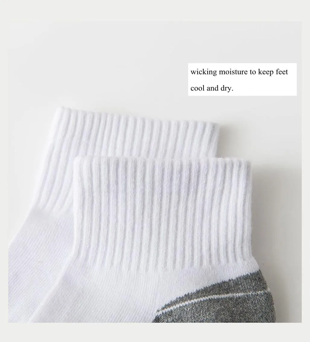 Ankle Athletic Running Socks Cushioned Breathable Low Cut Sports Tab Socks for Men and Women