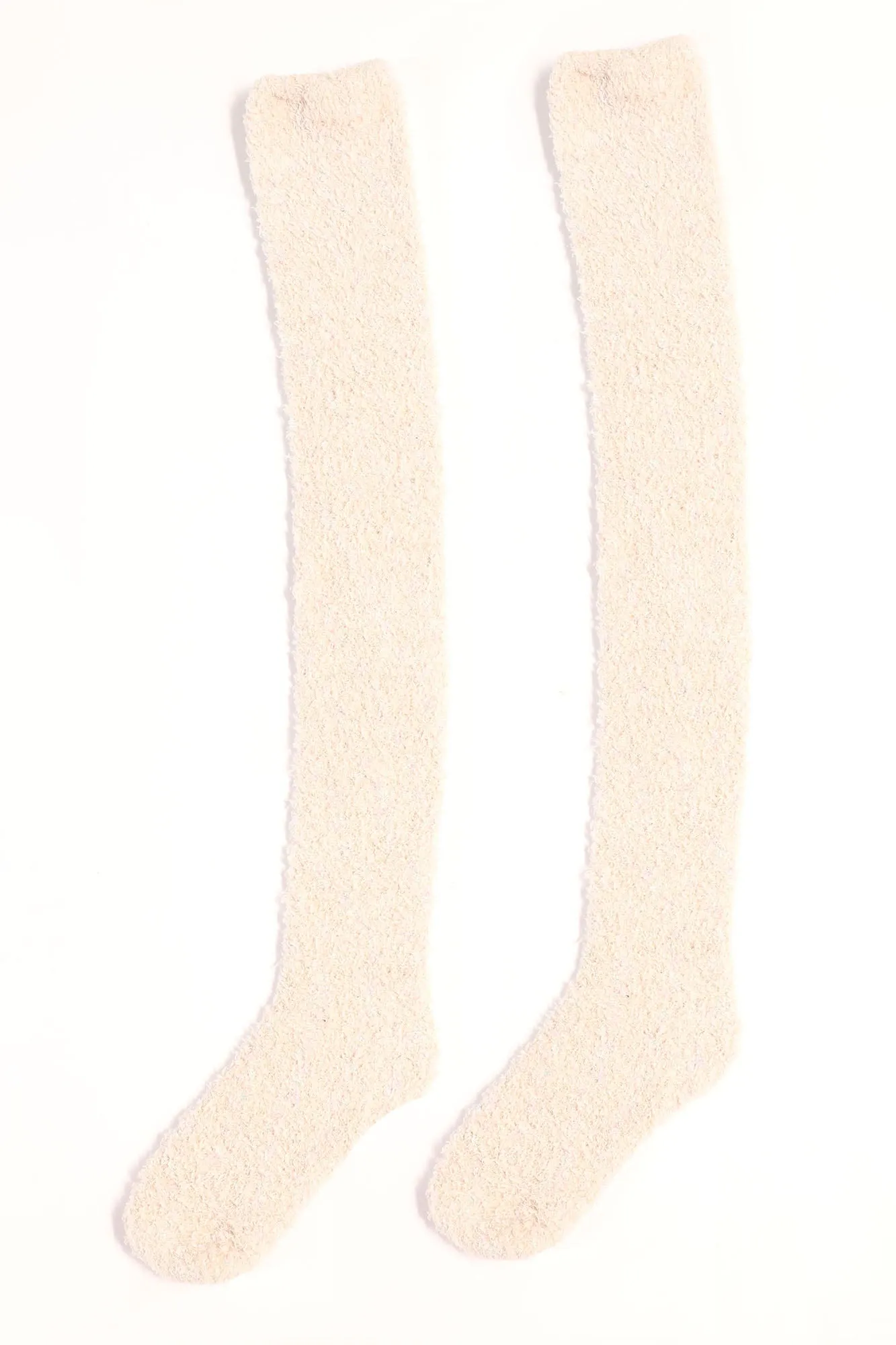 Beyond Cozy Over The Knee Socks - Cream