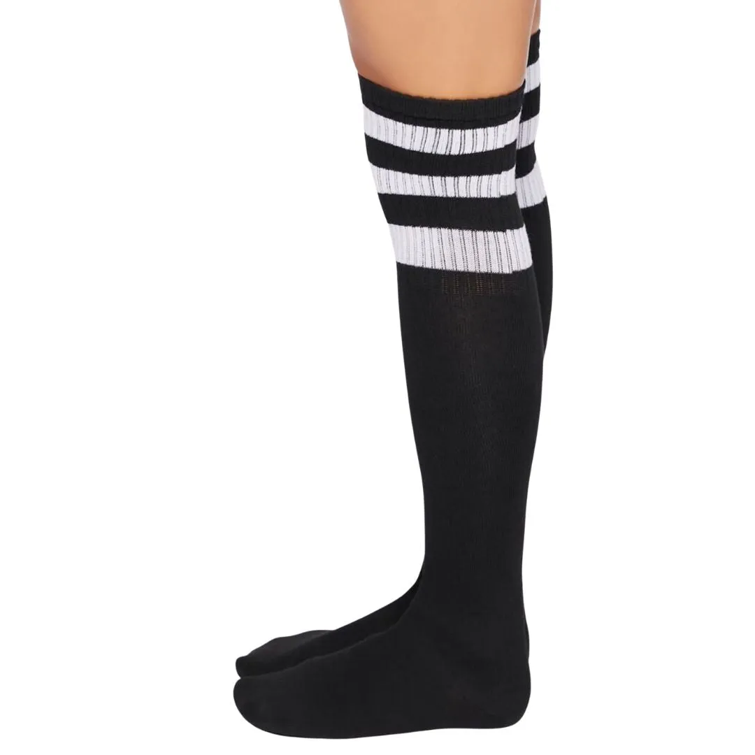 Black & White Over the Knee High Sock Stockings