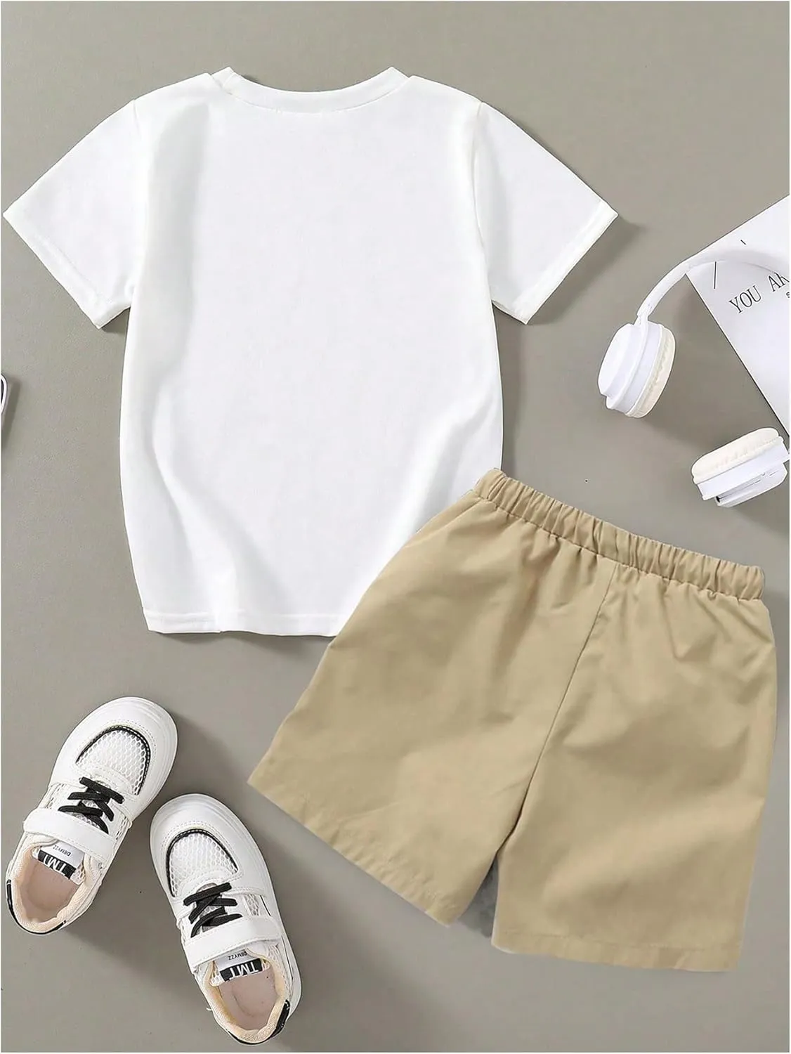 COZYEASE Boy's 2 Pieces Outfits Graphic Print Short Sleeve T-Shirt And Shorts Set