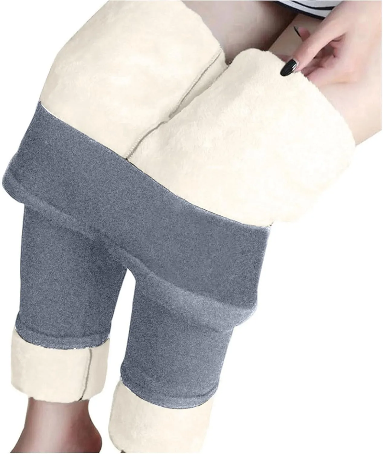 Fleece Lined Leggings Women High Waisted Warm Winter Thermal Yoga Pants Tummy Control Soft Tights for Hiking Workout