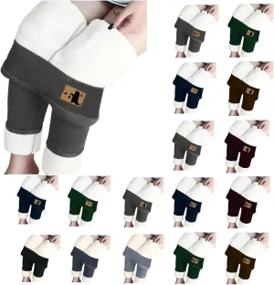 Fleece Lined Leggings Women High Waisted Warm Winter Thermal Yoga Pants Tummy Control Soft Tights for Hiking Workout