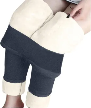 Fleece Lined Leggings Women High Waisted Warm Winter Thermal Yoga Pants Tummy Control Soft Tights for Hiking Workout