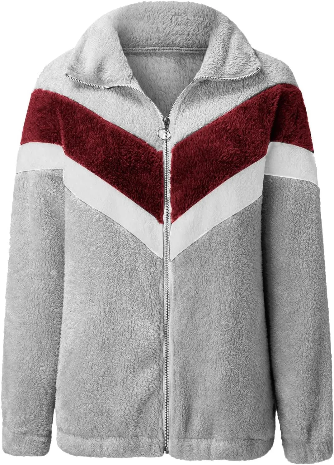 LCMTWX Fleece Jacket Women Casual Coat Outdoor Slim Coffee Outwear Plush Long Cardigan Trendy Warm Oversized Fluffy Womens