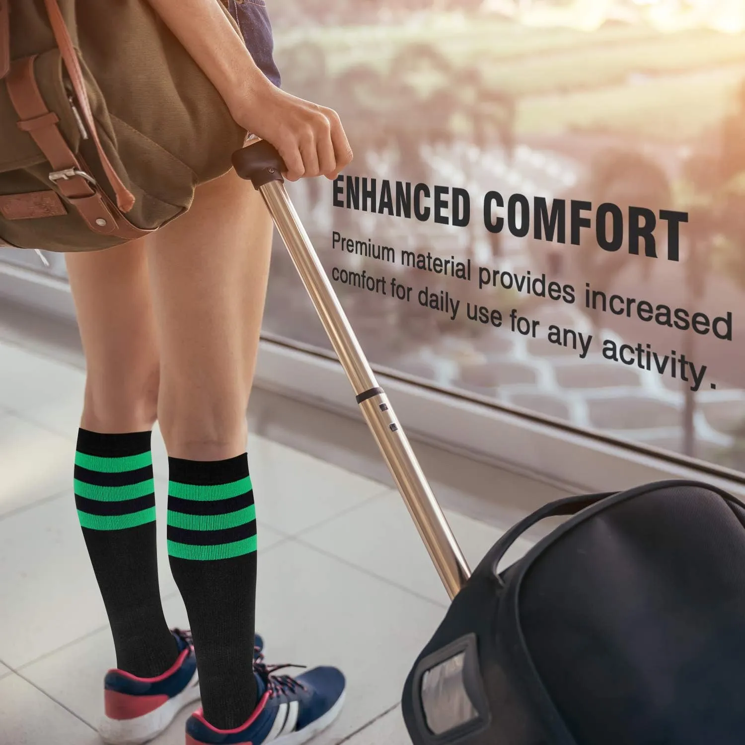 NEWZILL Medical Compression Socks for Women & Men Circulation 20-30 mmHg, Best for Running Athletic Hiking Travel Flight Nurses