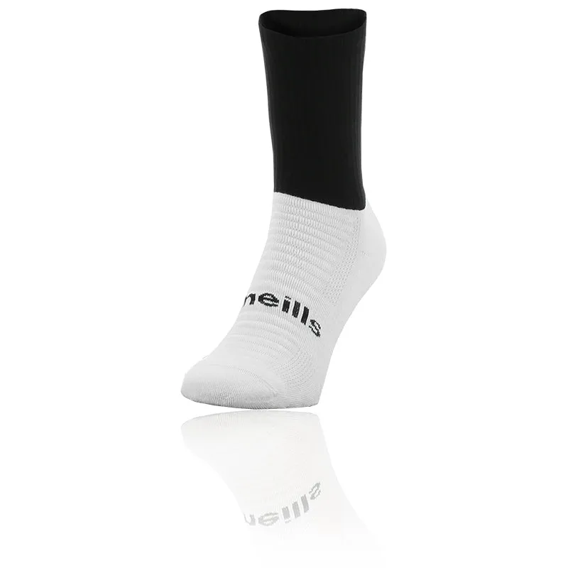 O'Neills Coolmax Midi sock Black/White. White sole