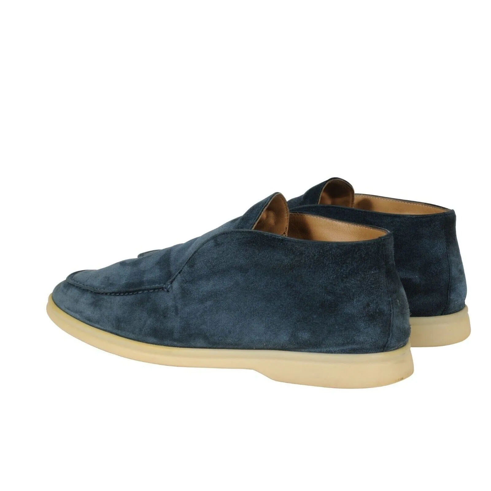 Open Walks US 7 40 Blue Suede Slip On Chukkas Ankle Boots