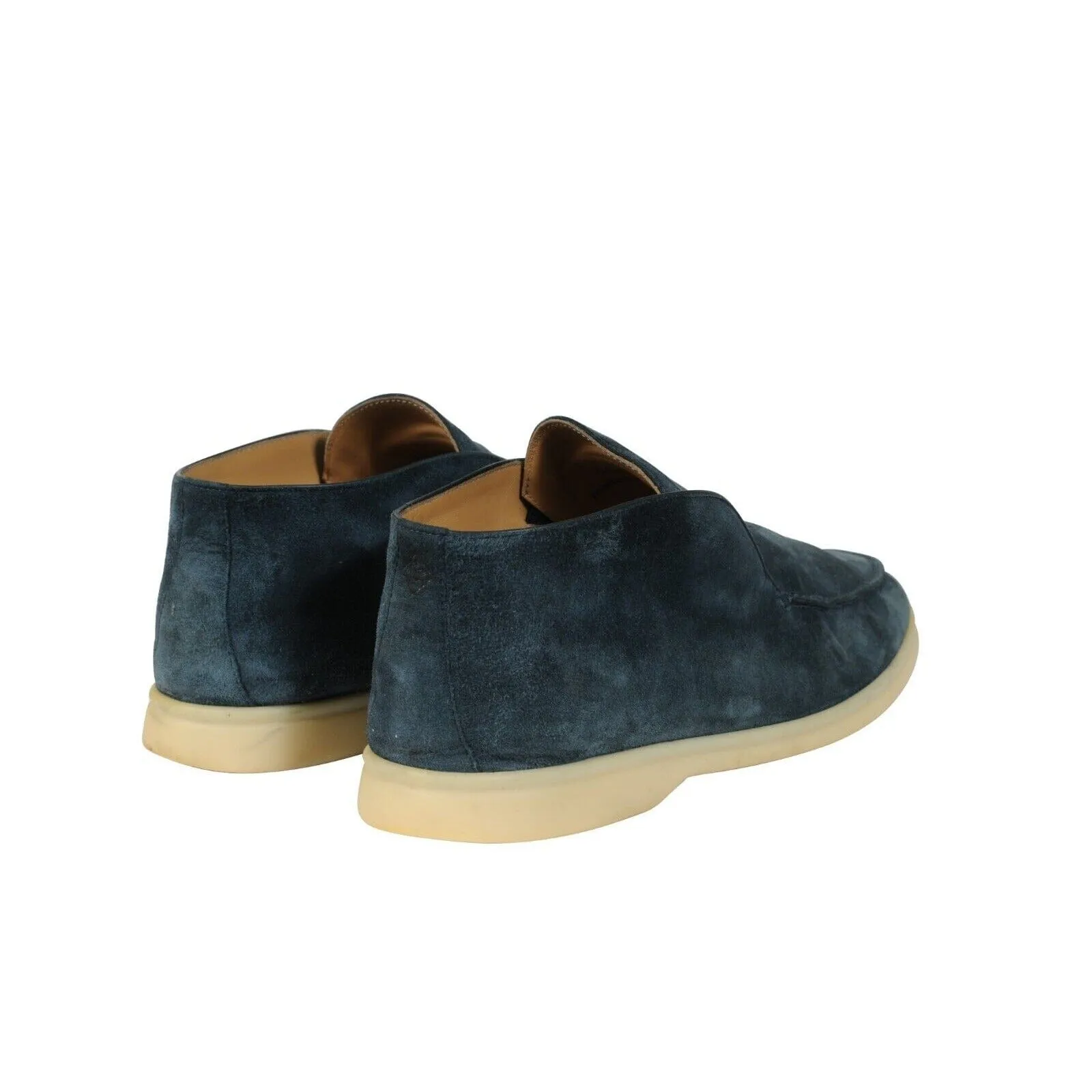 Open Walks US 7 40 Blue Suede Slip On Chukkas Ankle Boots
