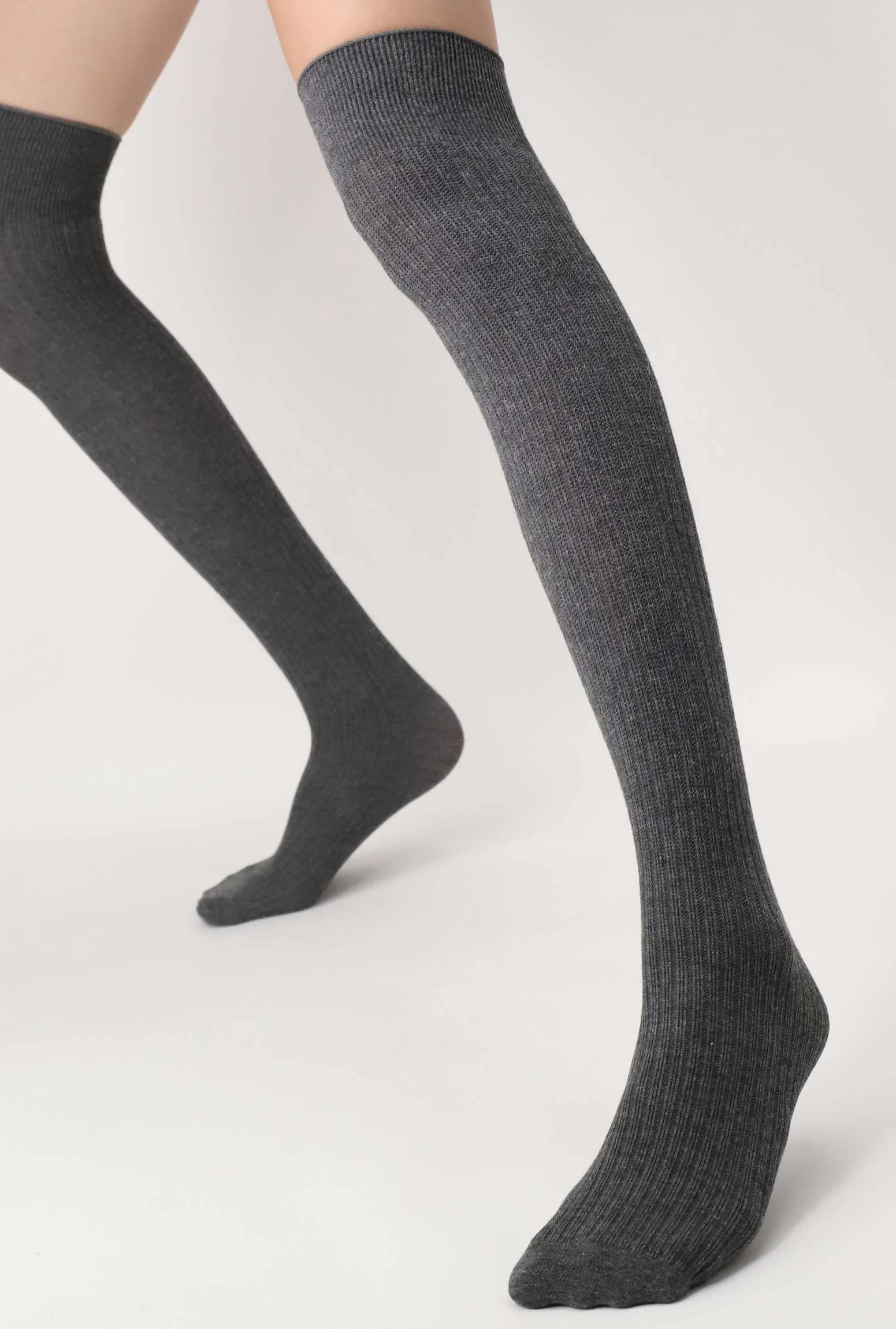 Oroblu Over The Knees Black Soft Rib Socks