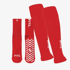 Player Pack Grip Socks   Leg  Sleeves Red