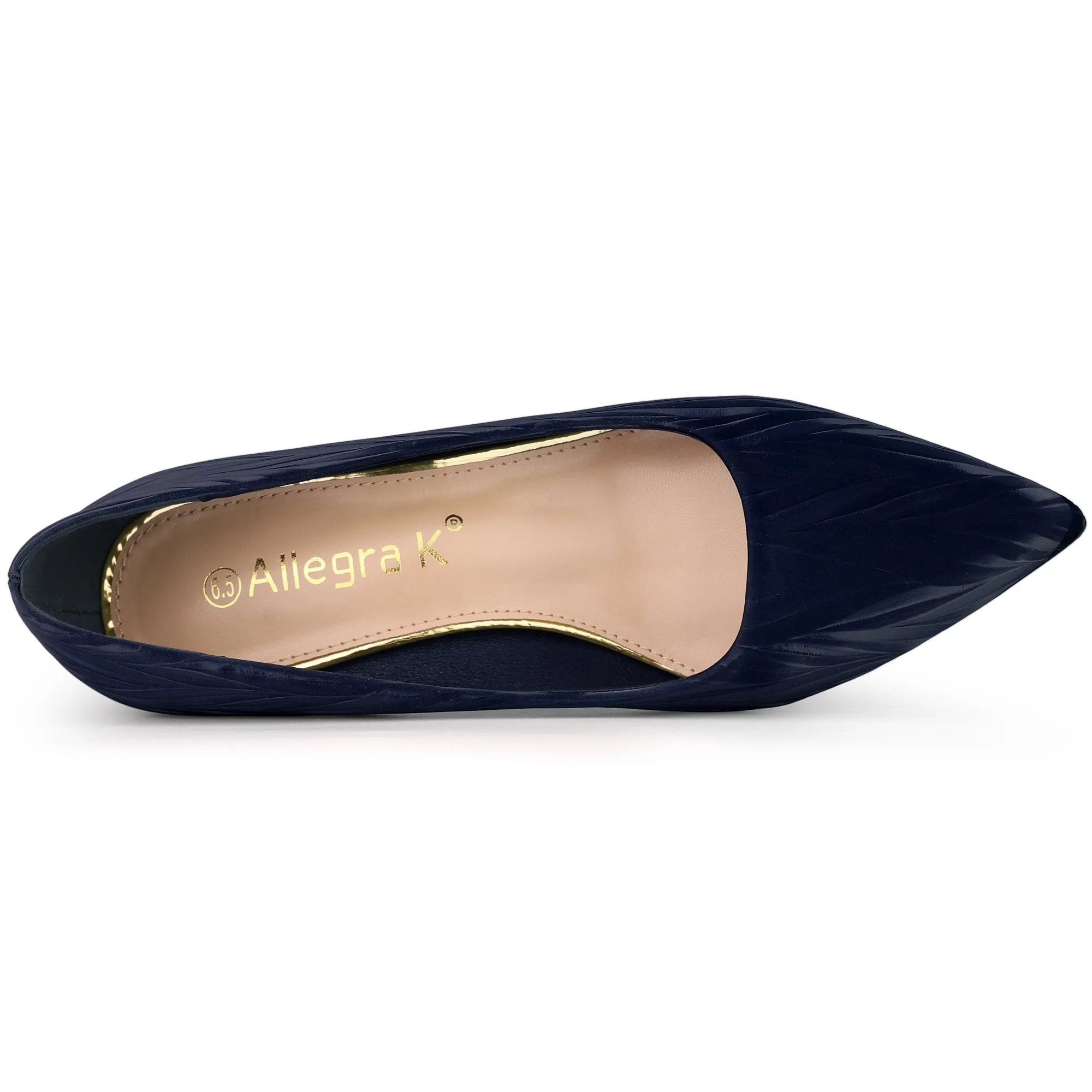 Pointed Toe Leaves Print Slip on Kitten Heel Pumps