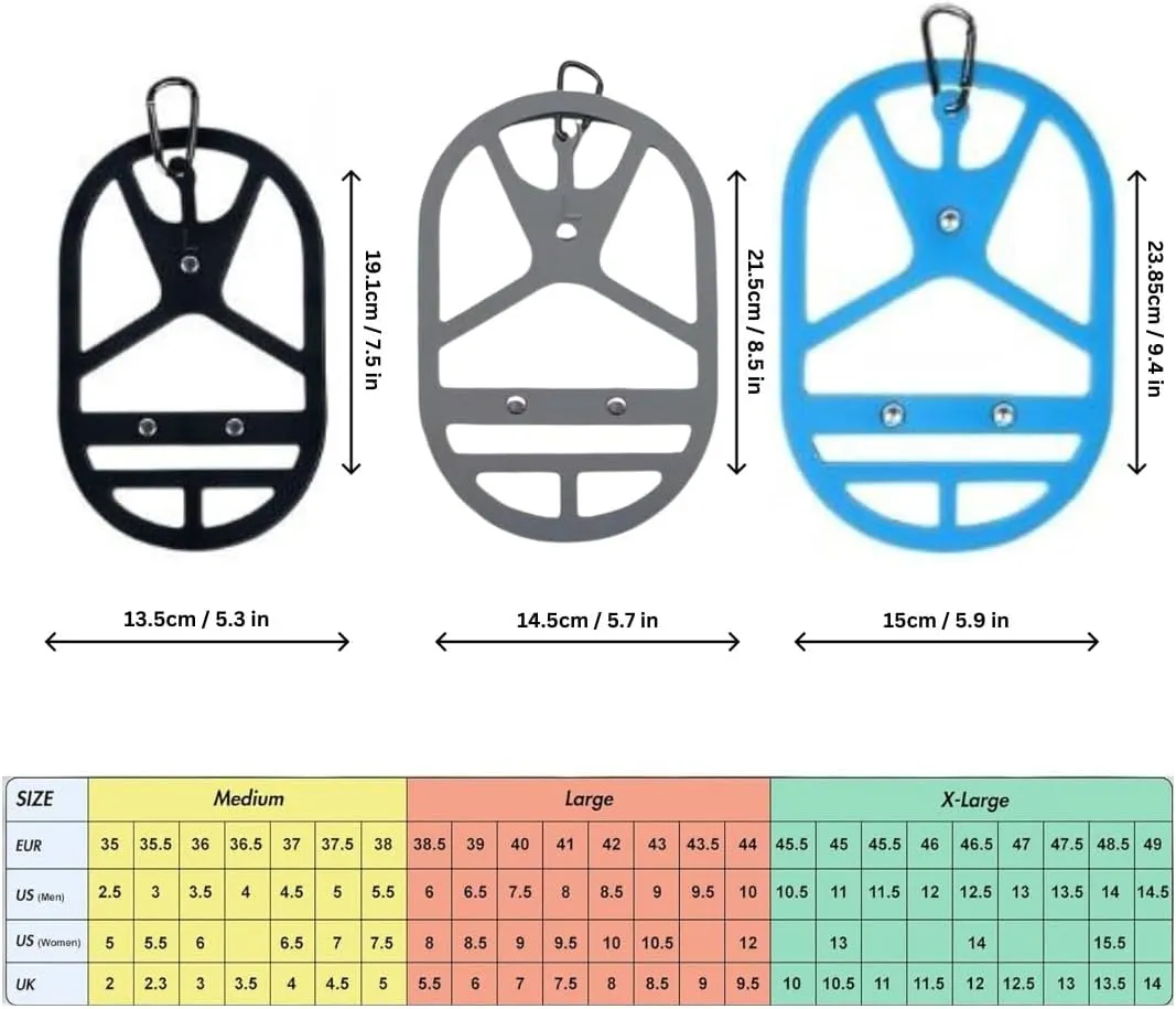 Shoe Holster For Backpack with Clip Hanger. Footwear Holster Holder with Clip for Sneakers, Cleats, Bowling, Soccer, Basket, Football, Travel, Outdoors, Sports, Yellow Neon Glow In the Dark, M,