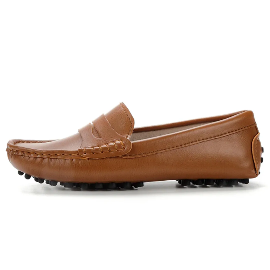Sika Women's Flat Leather Loafer Shoes