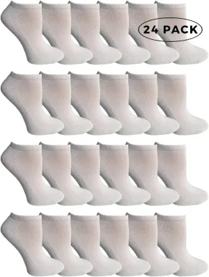 SOCKS'NBULK Women's No Show Ankle Socks, Soft Sports Socks In Bulk, (Size 9-11)