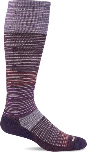 Sockwell Women's Good Vibes Moderate Graduated Compression Sock, Blackberry - M/L