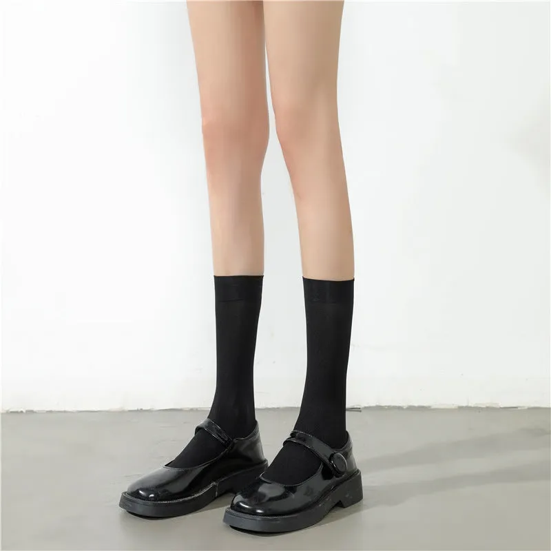 Solid Color Velvet Over Knee Socks JK Accessories
