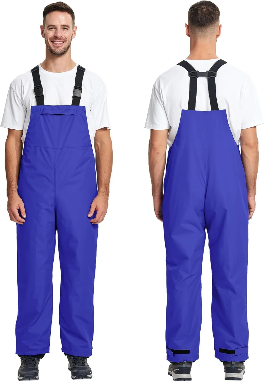 SWISSWELL Men's Heavy Duty Work Utility Rain Gear Suit Jacket and Rain Bibs Pants Waterproof for Fishing Sailing Boating