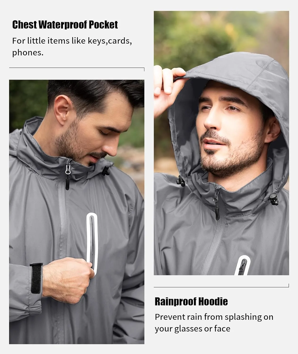 SWISSWELL Men's Heavy Duty Work Utility Rain Gear Suit Jacket and Rain Bibs Pants Waterproof for Fishing Sailing Boating