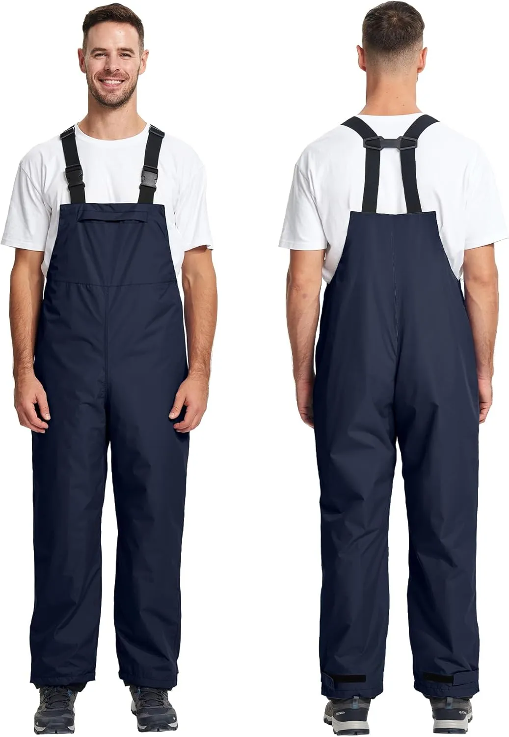 SWISSWELL Men's Heavy Duty Work Utility Rain Gear Suit Jacket and Rain Bibs Pants Waterproof for Fishing Sailing Boating